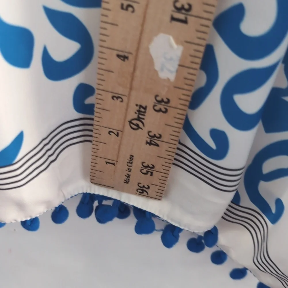 Blue and White Patterned Kimono